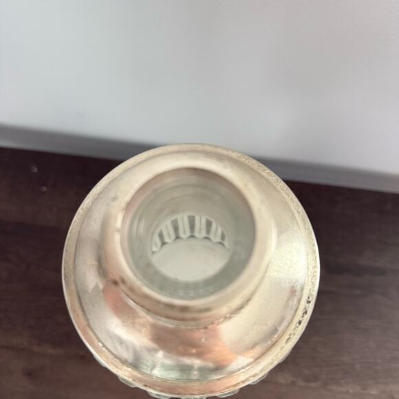 Antique | Absinthe Fountain Dispensing Decanter Ribbed Clear Glass Silver Italy - Picture 10 of 10